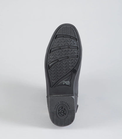 Premier Equine Virtus Junior Black Leather Paddock Boot Sole - Shock Absorber, Grip Design