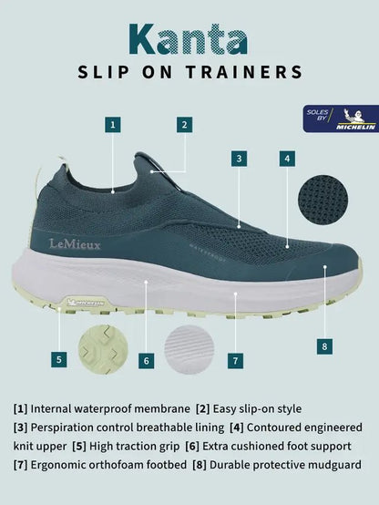 LeMieux Kanta Slip On Waterproof Trainers Jungle | Equiflair