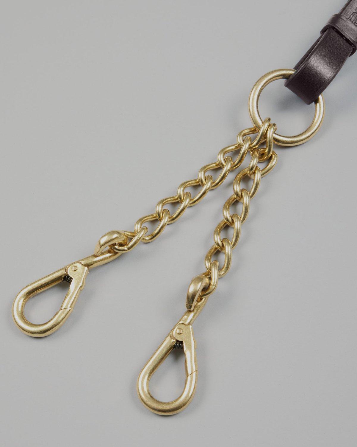 Premier Equine Leather Lead Rein with Chain Coupling Brown