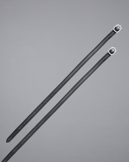 Premier Equine Leather Spur Straps Black