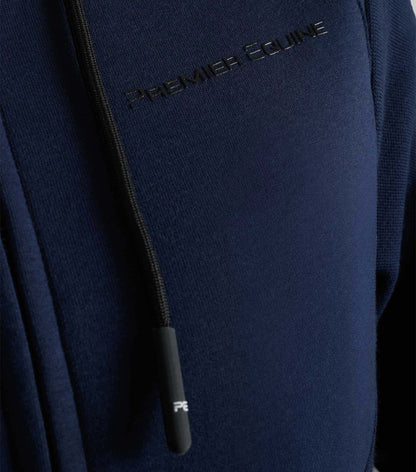 Premier Equine Legato French Navy Sweatshirt: Full Zip, Hooded, Breathable - Equiflair