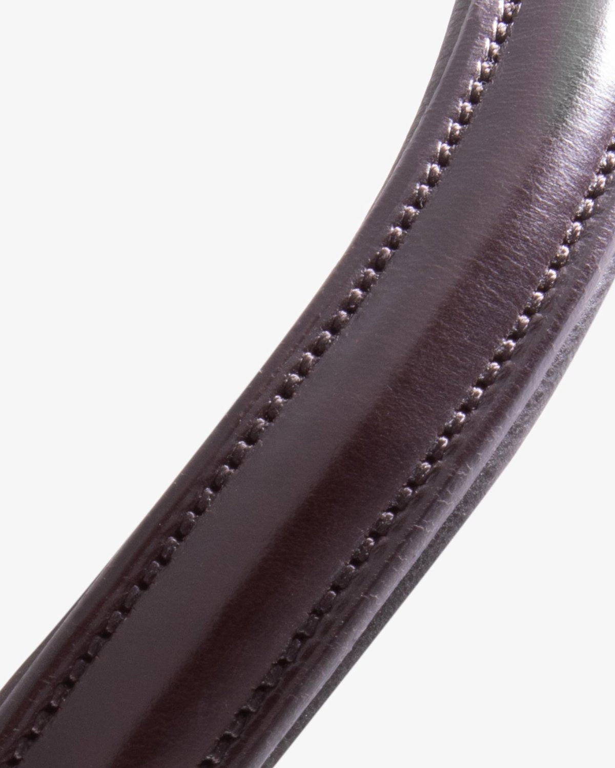 Brown Leather Browband - Liscio Plain Shaped Equestrian Horse Browband