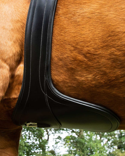 Premier Equine Lizzano Anatomic Leather Stud Girth in Black - Horse Riding Equipment, Anatomically Designed Girth