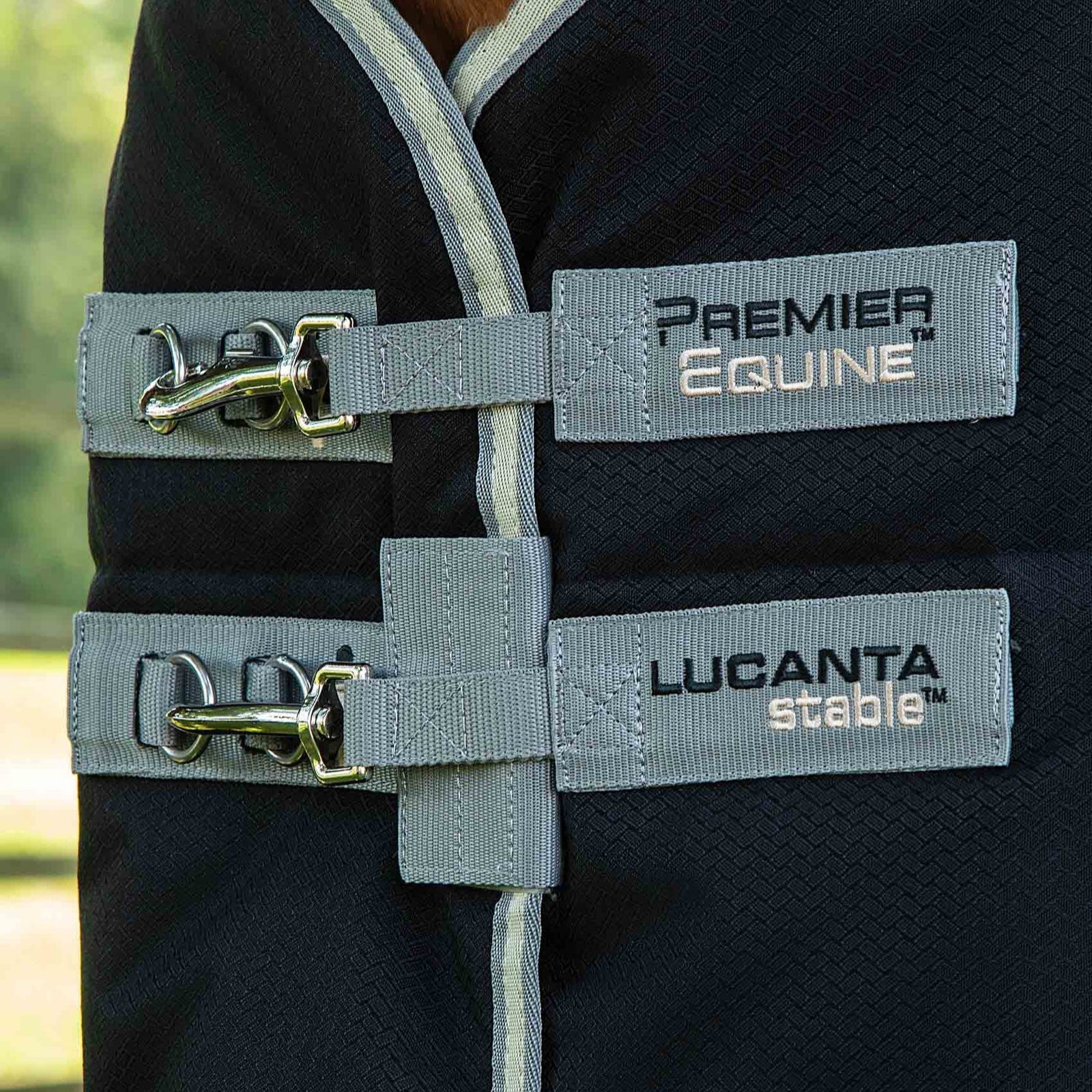 Premier Equine Lucanta Black Stable Rug 100g Lightweight Horse Blanket