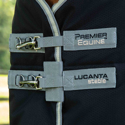 Premier Equine Lucanta Black Stable Rug 100g Lightweight Horse Blanket