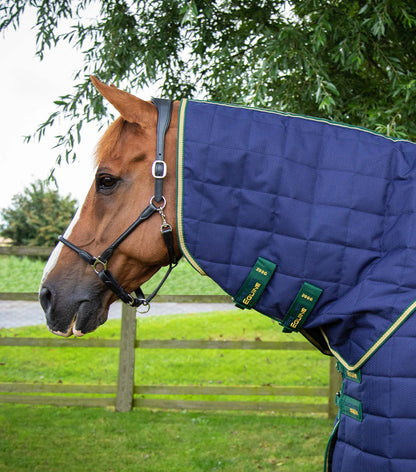 Premier Equine Lucanta 450g Stable Rug with Neck Cover Navy on Horse