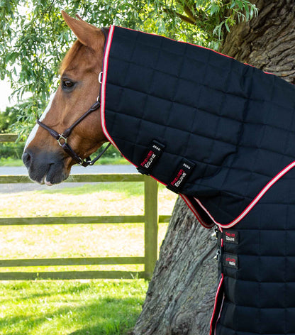 PREMIER EQUINE LUCANTA Stable Rug 450G Neck Cover - Black Horse Rug