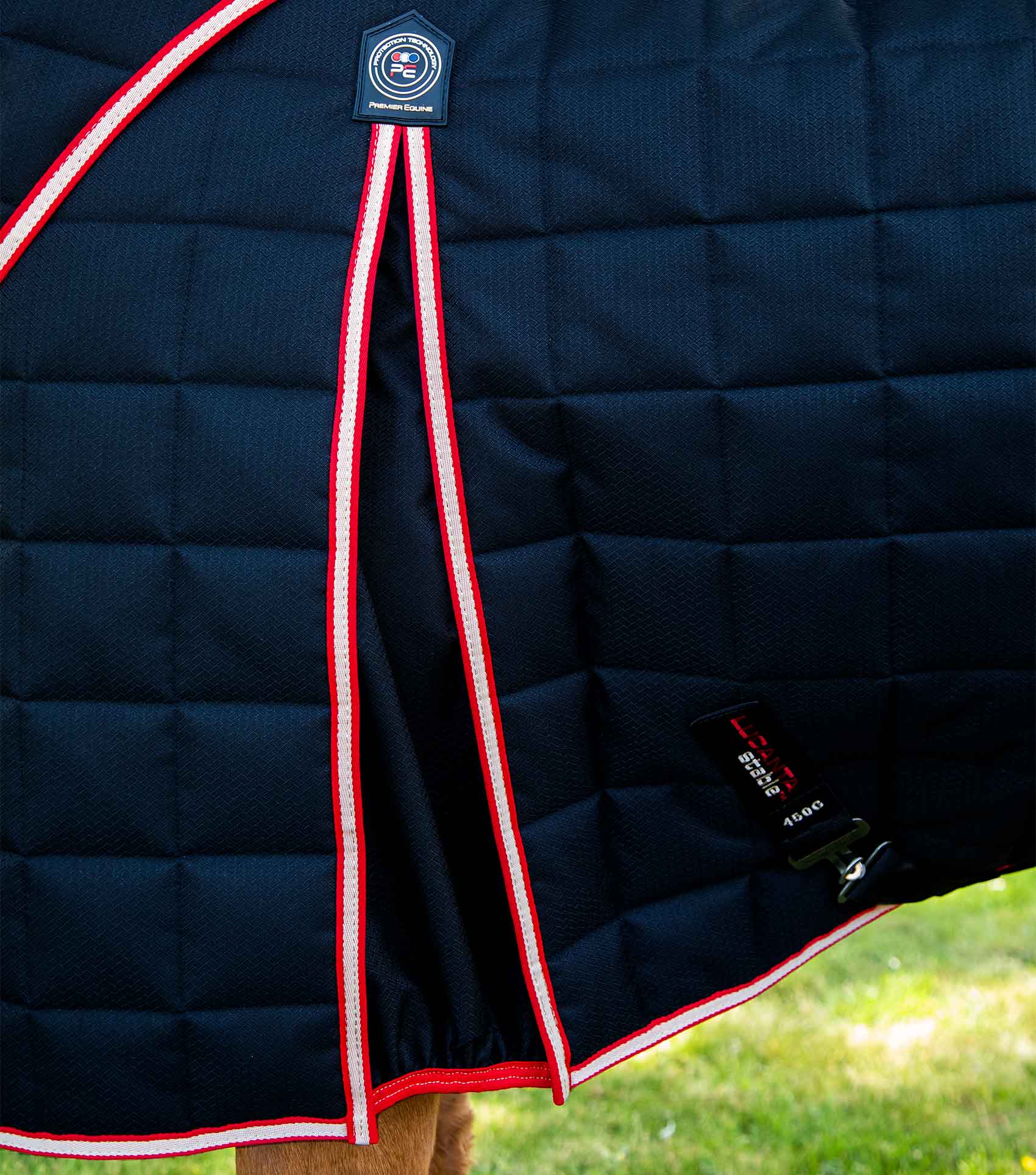 Premier Equine Lucanta 450g Stable Rug with Neck Cover Black. Heavweight Horse Rug. Shop now!