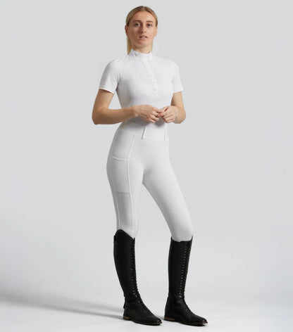 Premier Equine Luceo White Full Seat Competition Riding Tights for Women | Equiflair