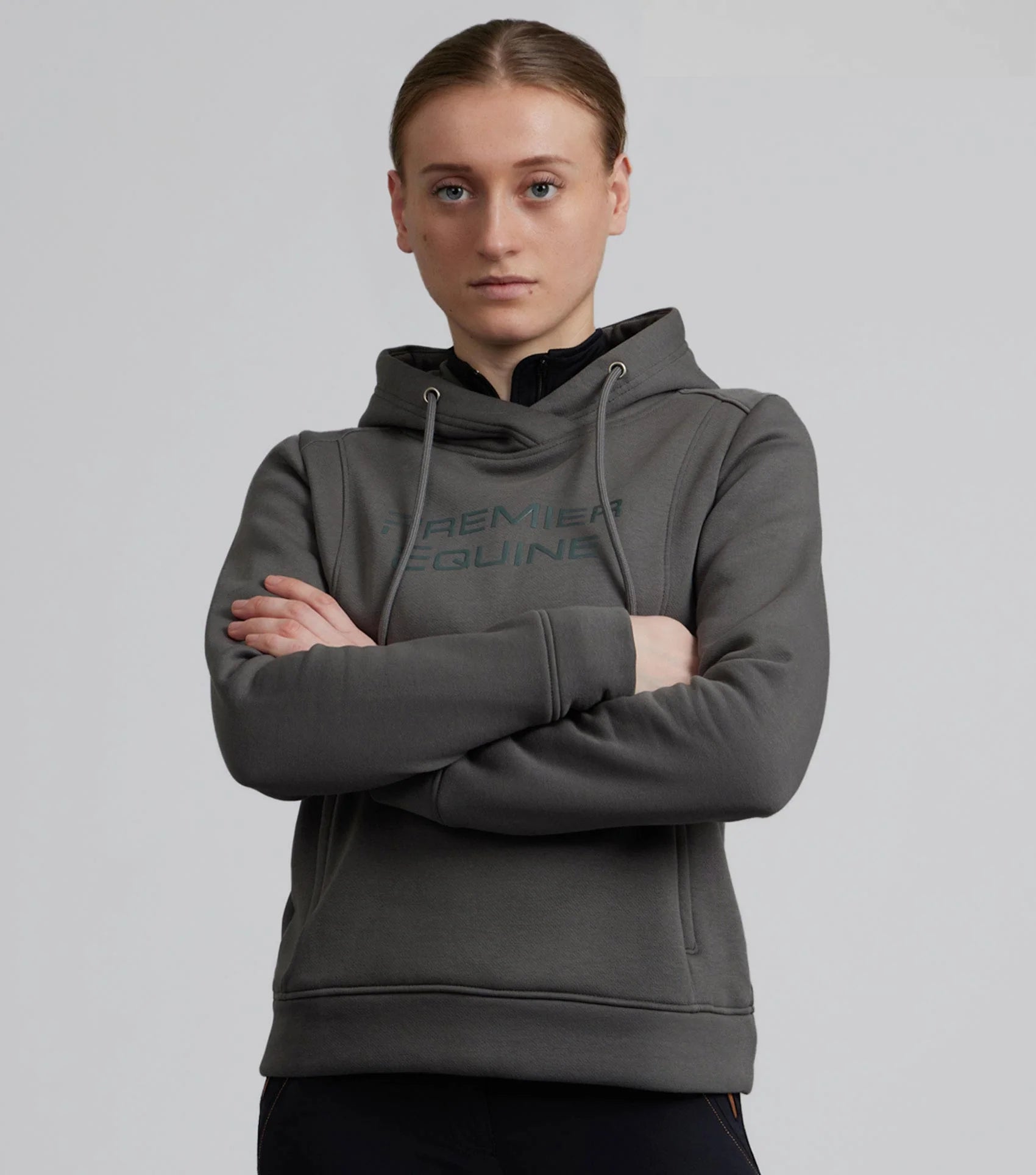 Premier Equine Lucia Ladies Hoodie Grey: Stylish Equestrian Clothing | Equiflair