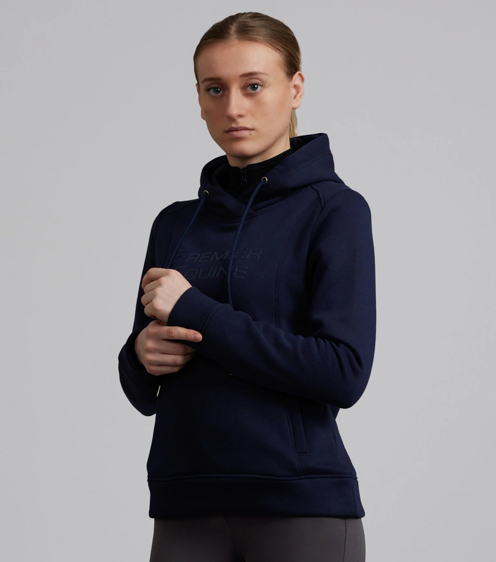 PREMIER EQUINE LUCIA Ladies Navy Hoodie: Comfortable & Stylish Equestrian Apparel for Women
