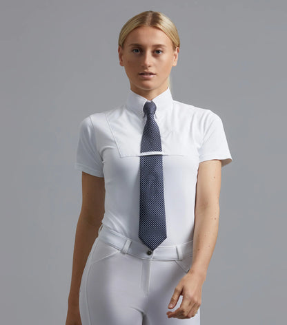 Premier Equine Luciana White Ladies Tie Shirt - Equestrian Style