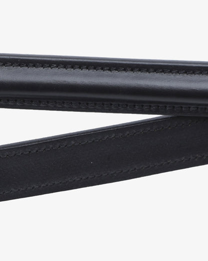 Premier Equine Luigi Plain Leather Reins Black