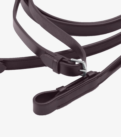 Premier Equine Luigi Plain Leather Reins Brown