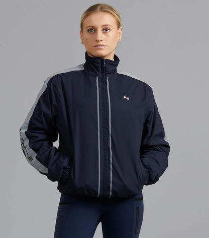 Premier Equine Lumen Reflective Navy Riding Jacket: Waterproof, Breathable, and High Visibility Equestrian Apparel
