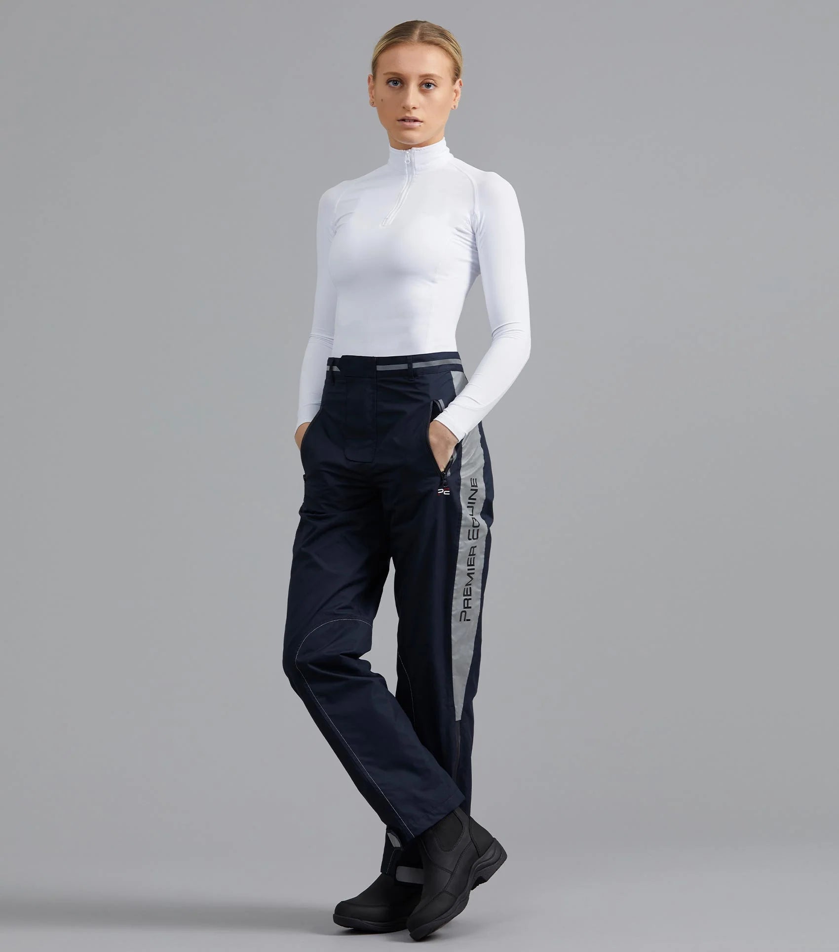 Premier Equine Lumen Reflective Riding Trousers Navy | Waterproof Unisex Riding Pants | Equiflair - Waterproof Pants…