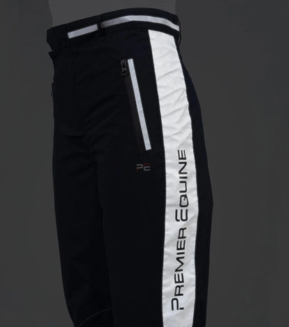Premier Equine Lumen Reflective Riding Trousers Navy, Unisex Waterproof Equestrian Apparel - XL