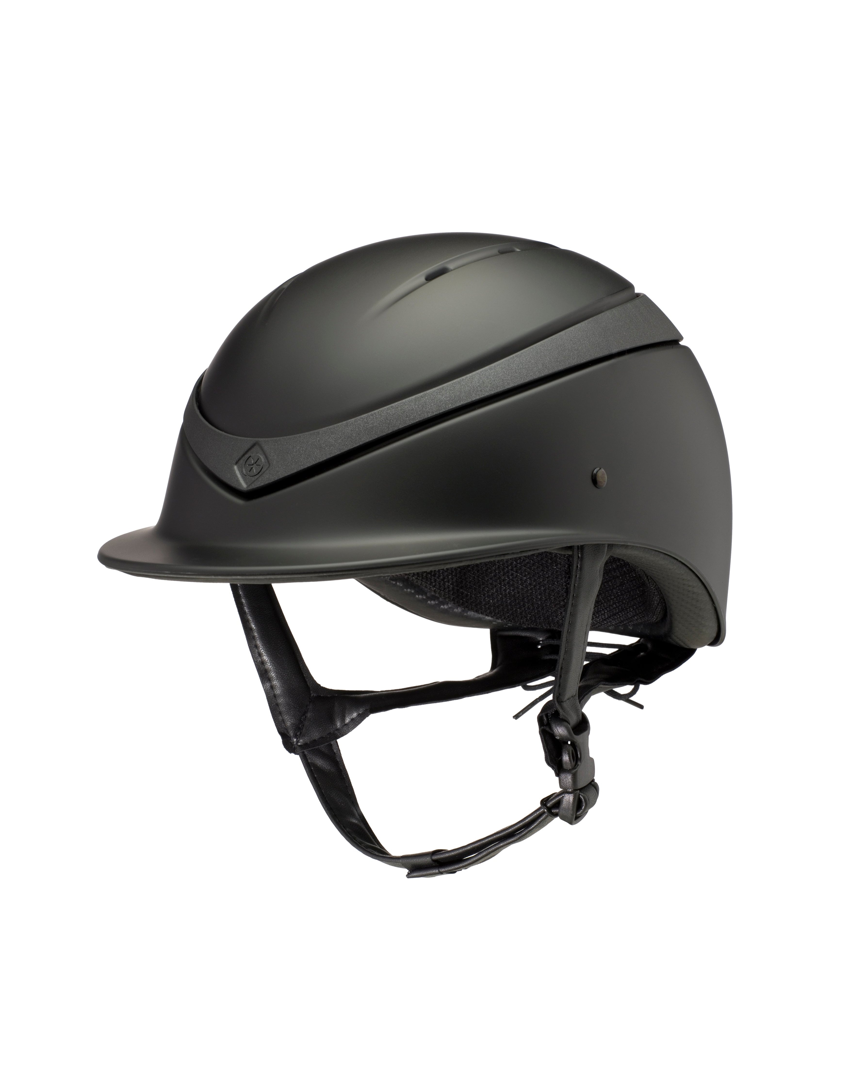 Charles Owen Luna Equestrian Riding Helmet - Black Matte. Safety and Style Image.