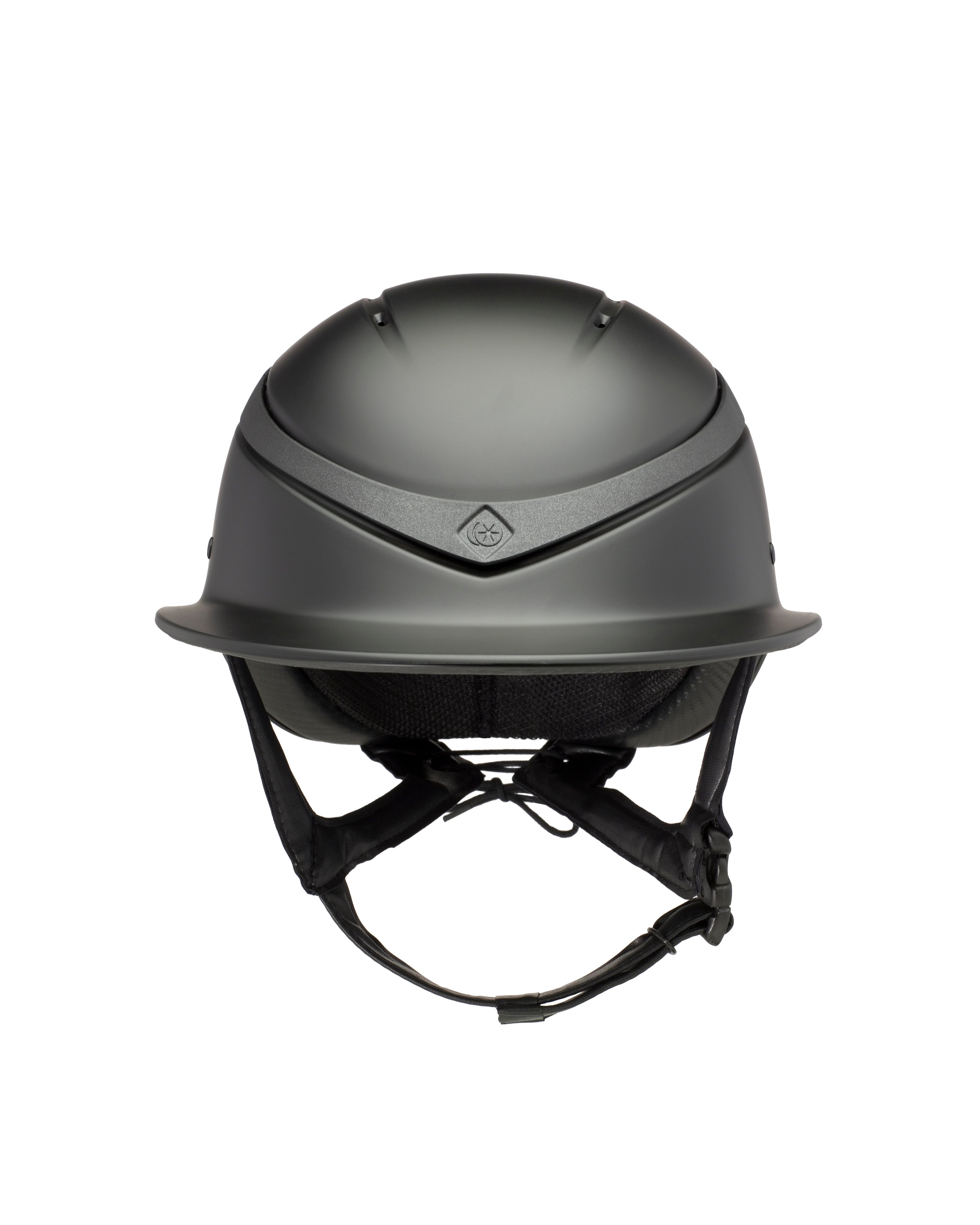 Charles Owen Luna Riding Helmet - Wide Peak, Black Matt, Equestrian Safety