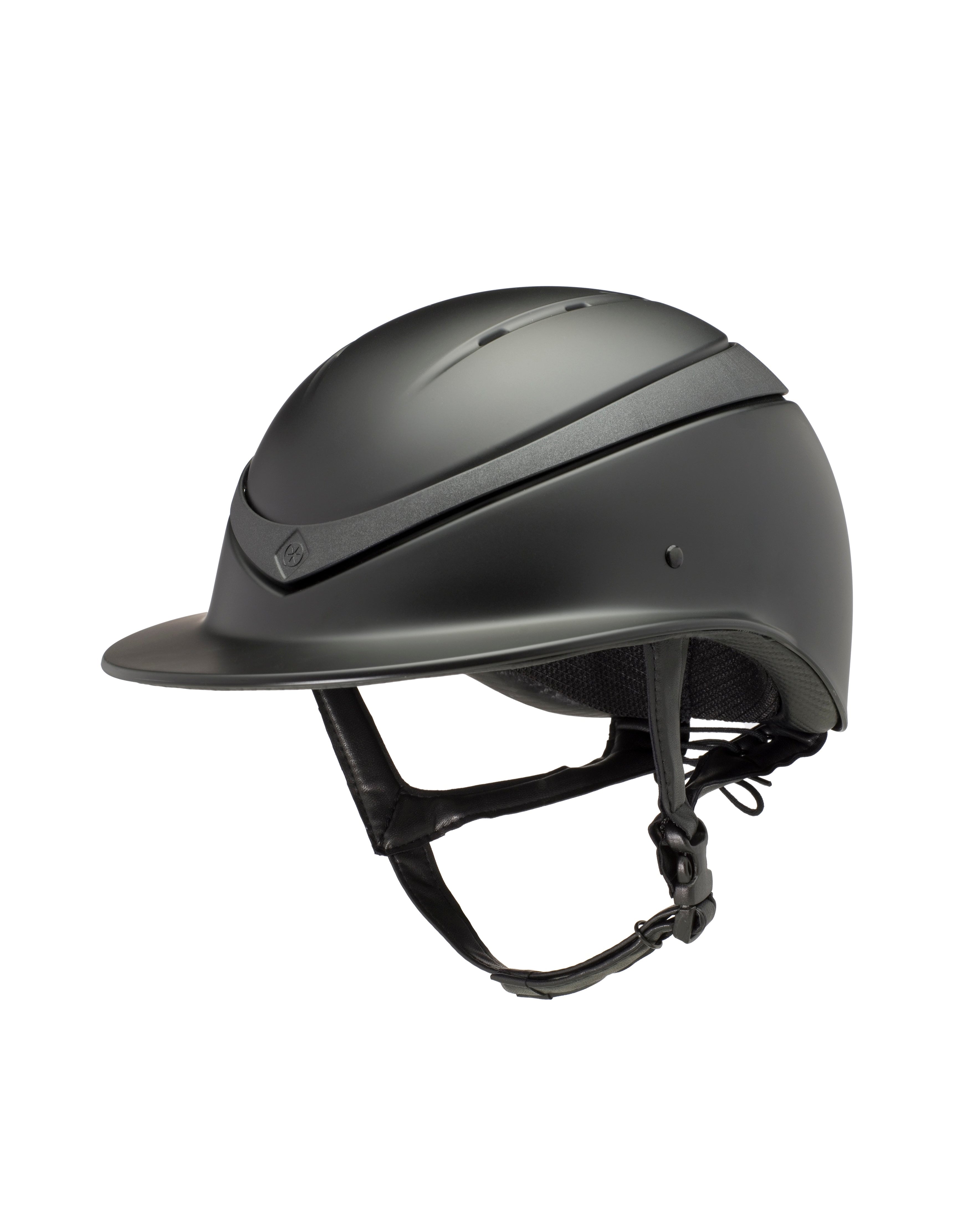 Charles Owen Luna Riding Helmet - Wide Peak, Black Matt - Equiflair Equestrian Gear