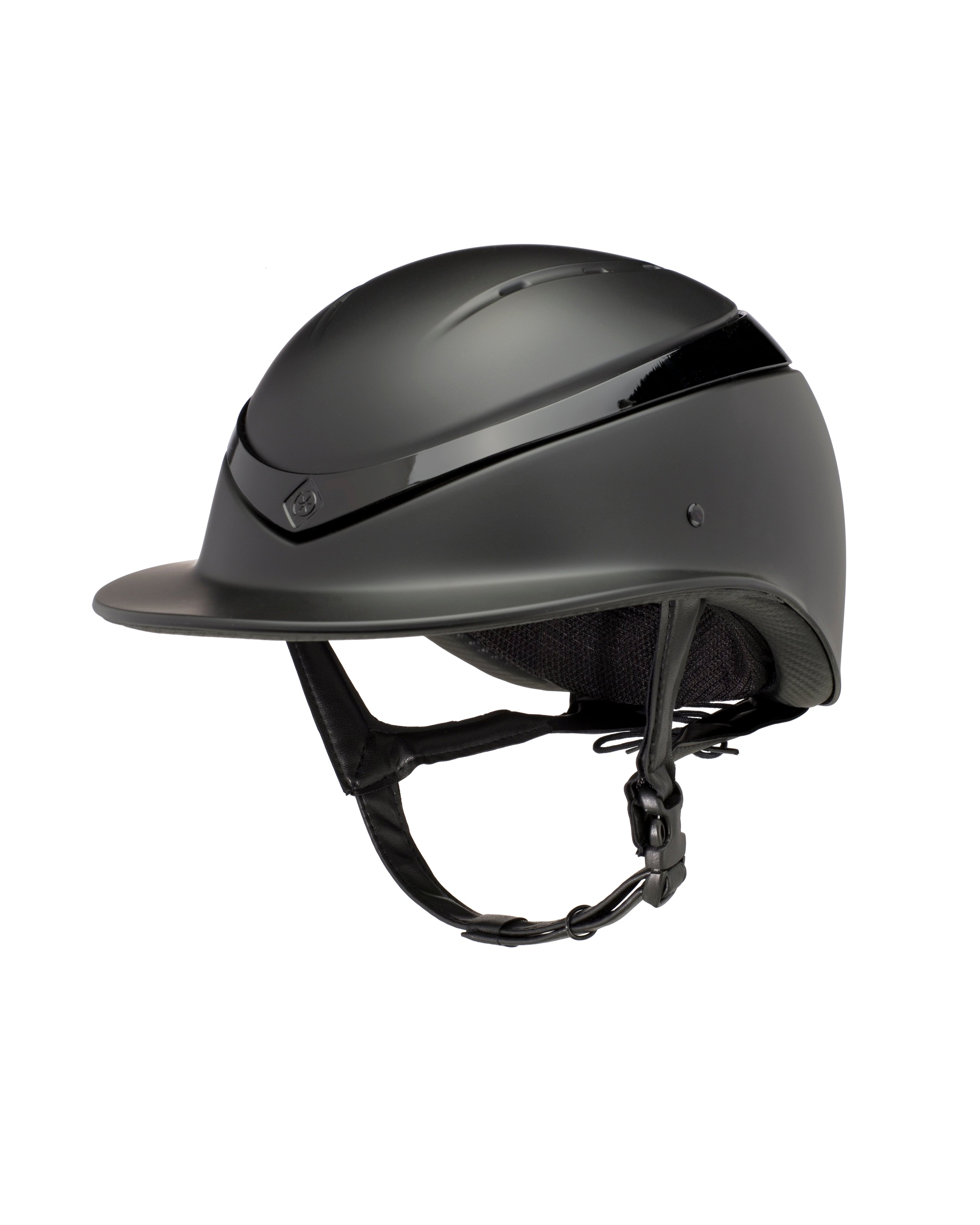 Charles Owen Luna Equestrian Riding Helmet - Black Matte/Gloss Finish