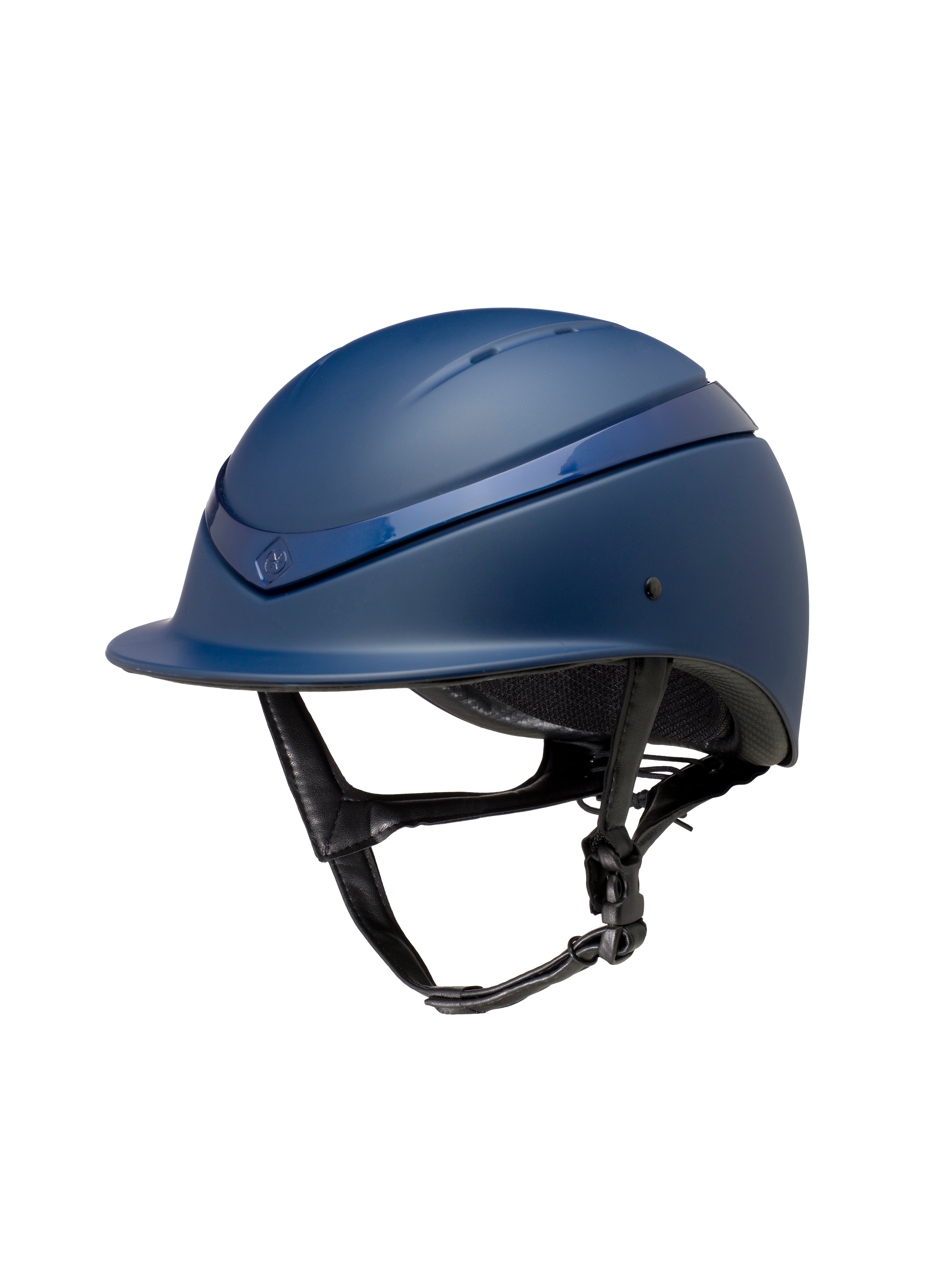 CHARLES OWEN Luna Riding Helmet - Navy Equestrian Helmet, Matt and Gloss Finish, Safety Certified, Riding Gear