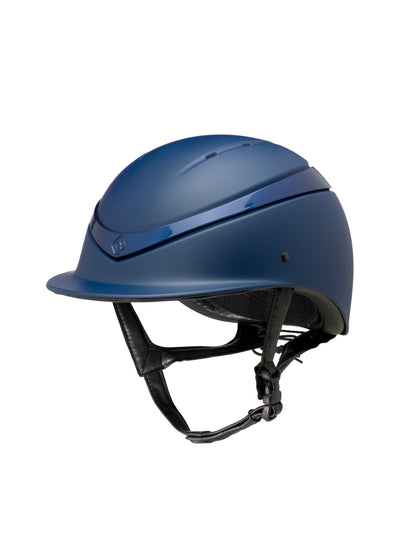 CHARLES OWEN Luna Riding Helmet - Navy Equestrian Helmet, Matt and Gloss Finish, Safety Certified, Riding Gear