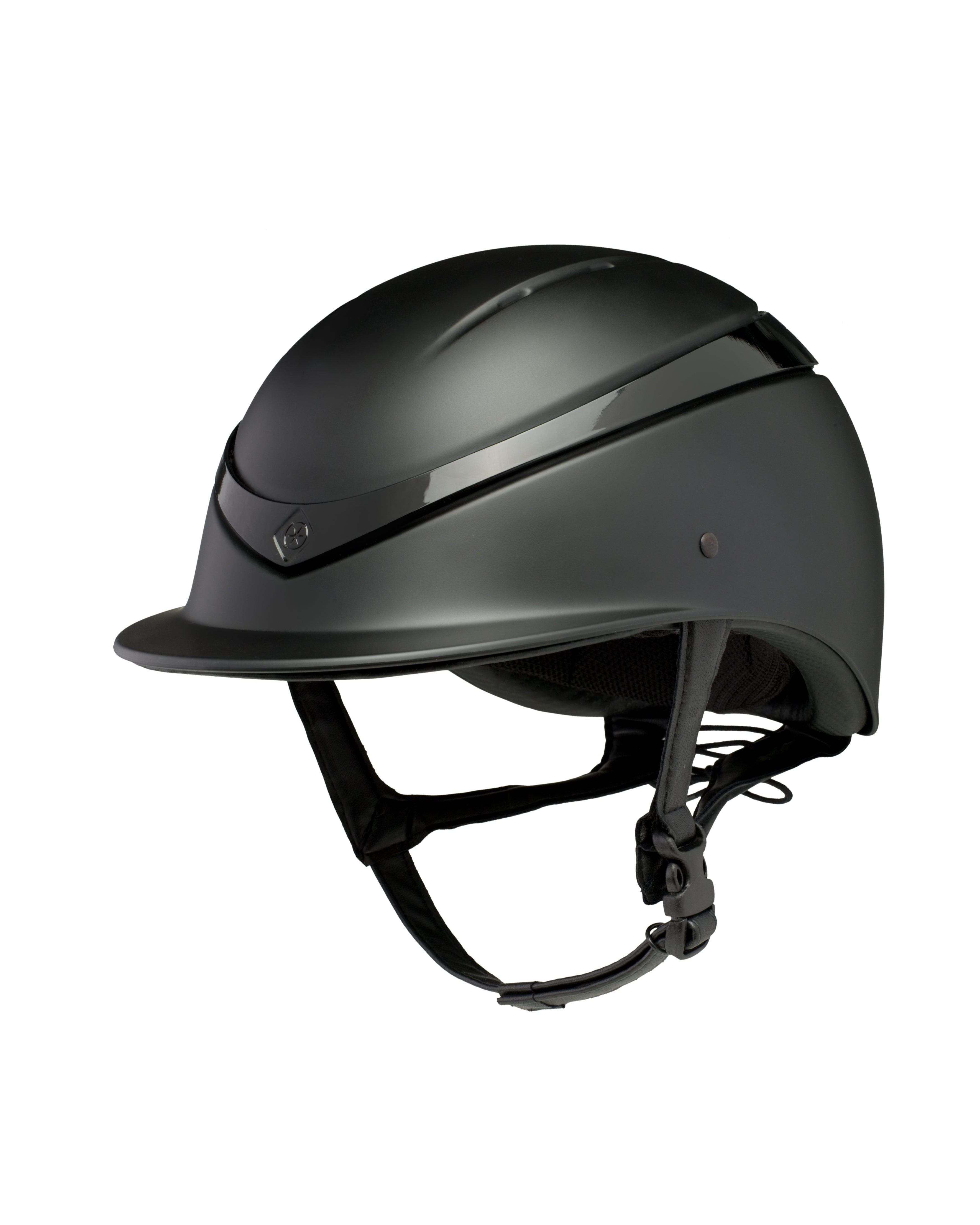 CHARLES OWEN LUNA HELMET - Black Matte & Gloss Riding Helmet, Equestrian Safety Gear, 360 Ventilation, UK Made