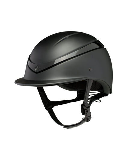 CHARLES OWEN LUNA HELMET - Black Matte & Gloss Riding Helmet, Equestrian Safety Gear, 360 Ventilation, UK Made