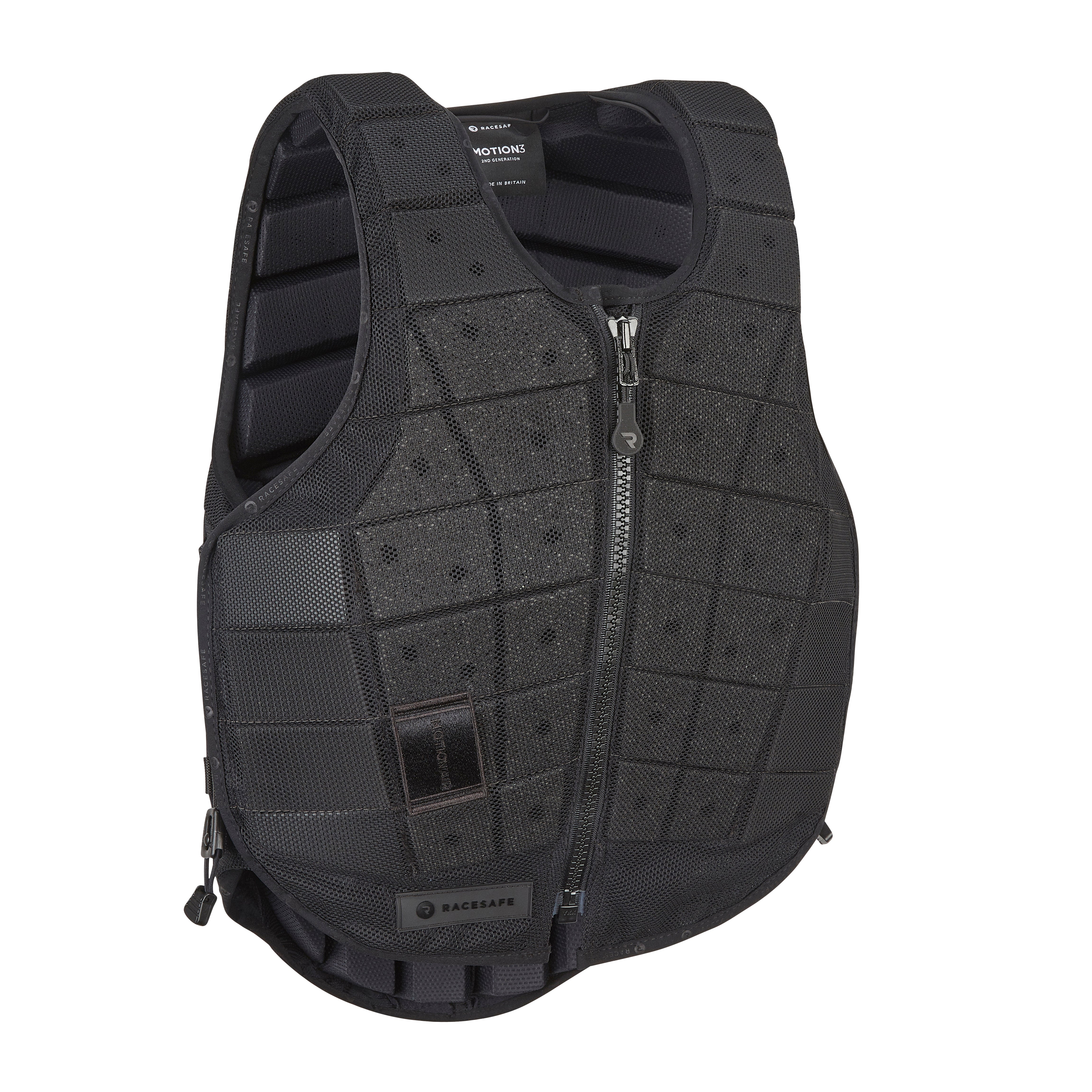Racesafe Motion3 Black Equestrian Body Protector - BETA Level 3 Safety Vest for Adult Riders | Equiflair
