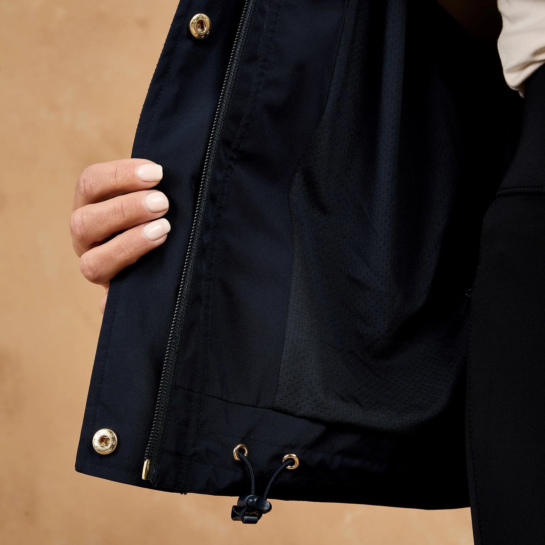 Toggi Meyer Women's Navy Waterproof Blouson Jacket Interior with Mesh Lining & Drawstring Hem