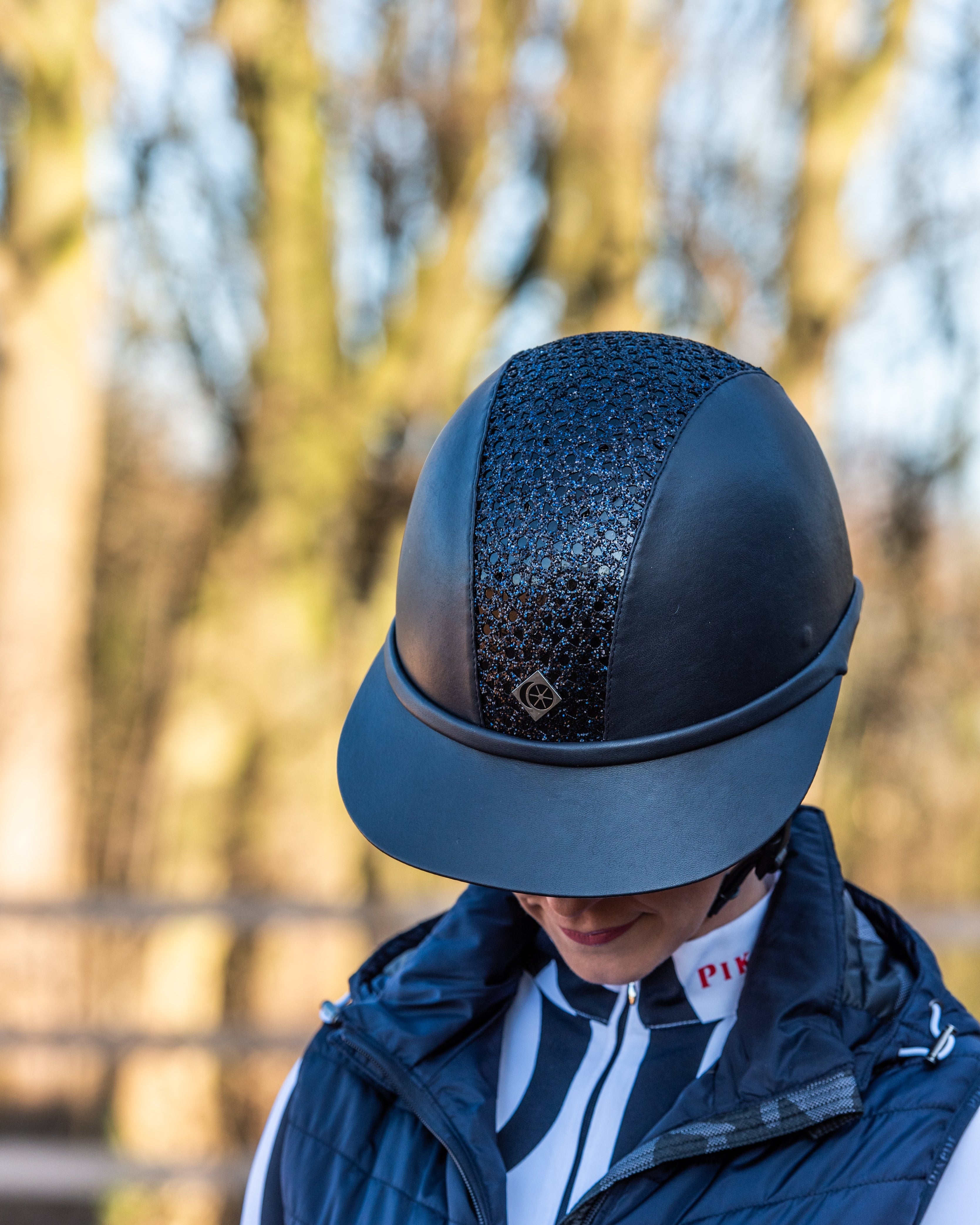 Charles Owen SP8 Plus Equestrian Helmet - Black riding helmet for horse riding