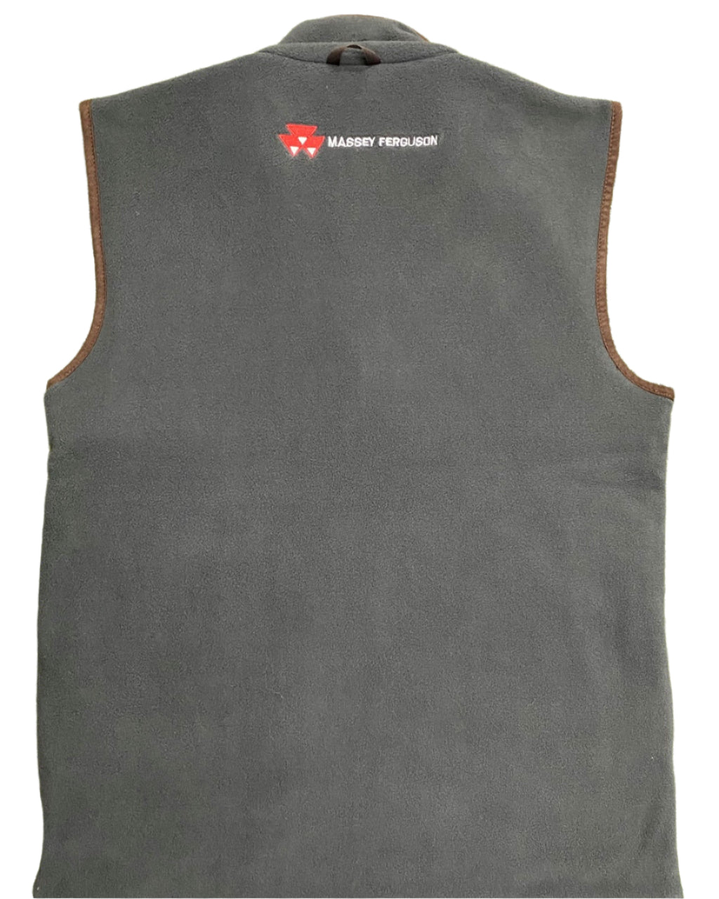 Massey Ferguson Mens Gray Fleece Gilet Vest, Workwear, Casual Outfit