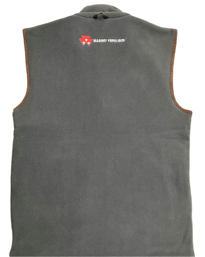 Massey Ferguson Mens Gray Fleece Gilet Vest, Workwear, Casual Outfit