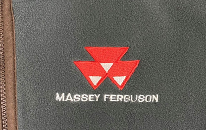 Massey Ferguson Men's Fleece Gilet with Mole Skin Trim from Equiflair