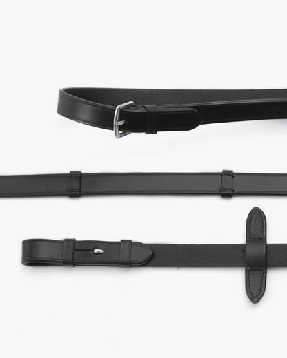 Premier Equine Matteo Leather Grip Reins Black