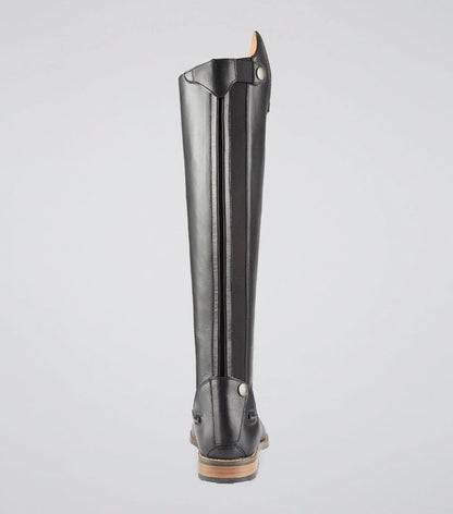 Black Leather Ladies Riding Boot by Premier Equine: Maurizia Lace Front Tall Boot for Equestrian Style and Comfort. Premium Grade.