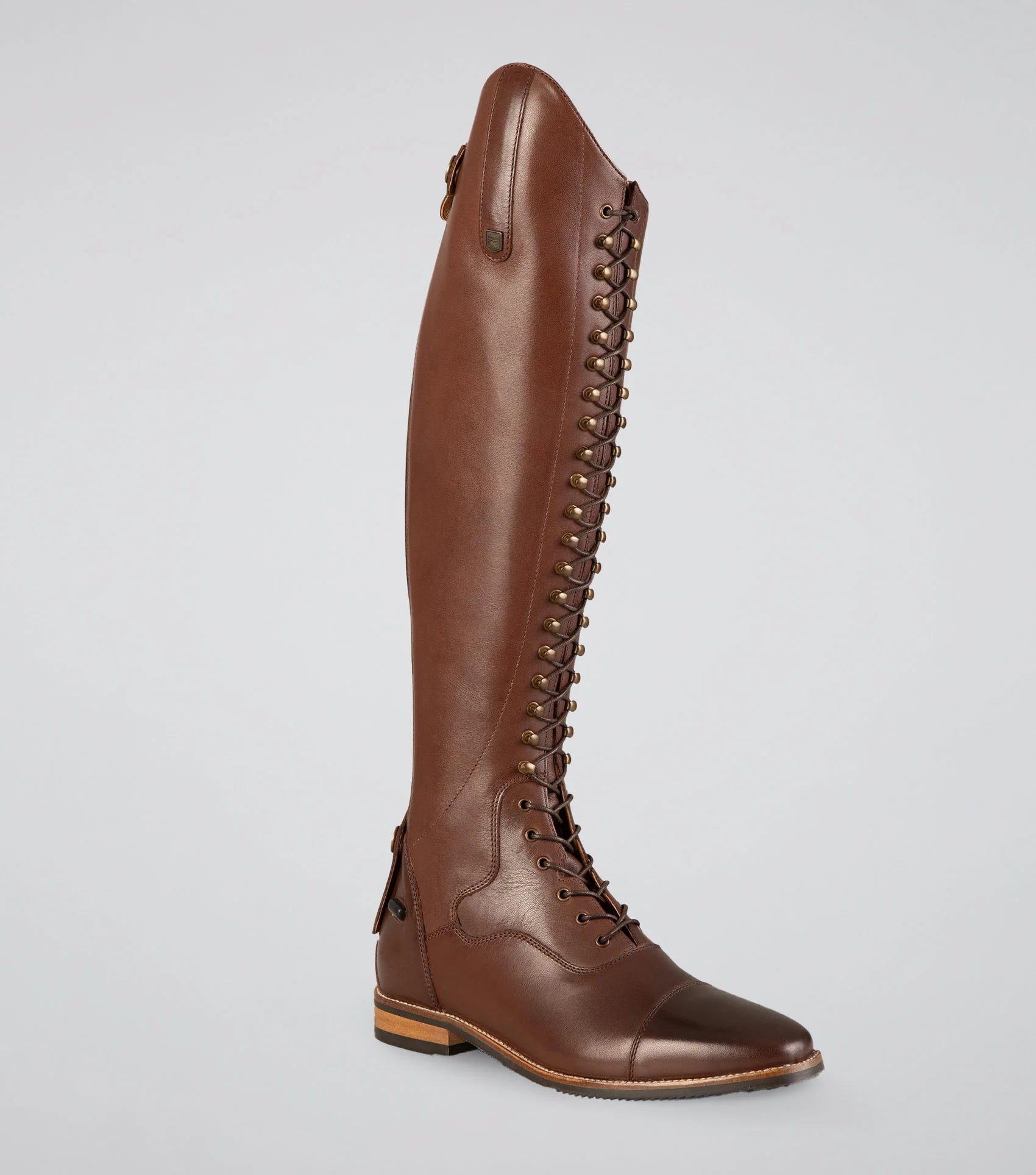PREMIER EQUINE Maurizia Ladies Lace-Up Tall Leather Riding Boots - Equestrian Fashion, Brown