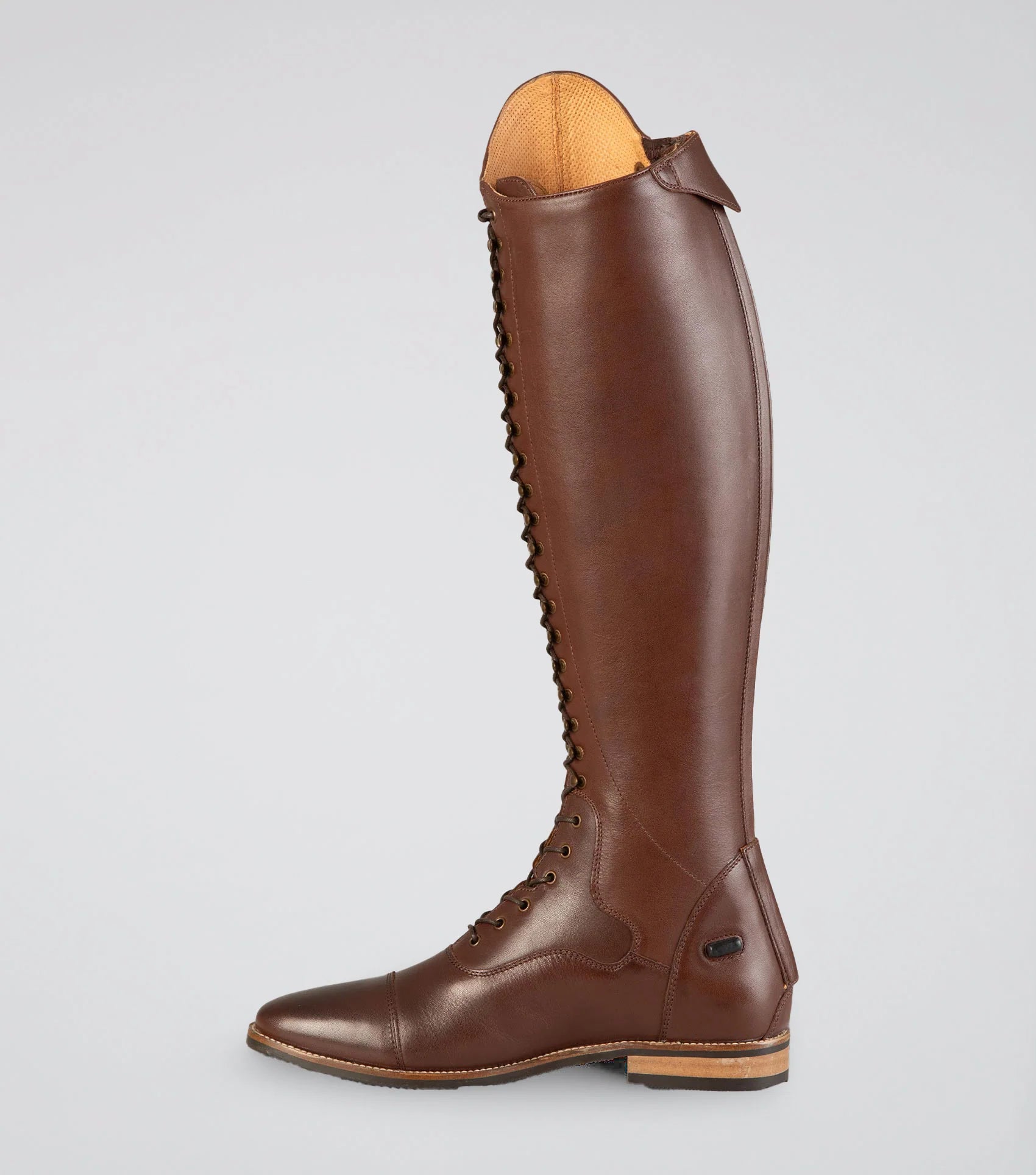 Premier Equine Ladies Lace Front Brown Leather Riding Boots | Comfortable and Stylish Equestrian Boots