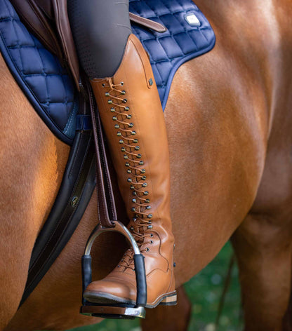 Cognac Leather Lace-Up Riding Boot | Premier Equine Equestrian Boot