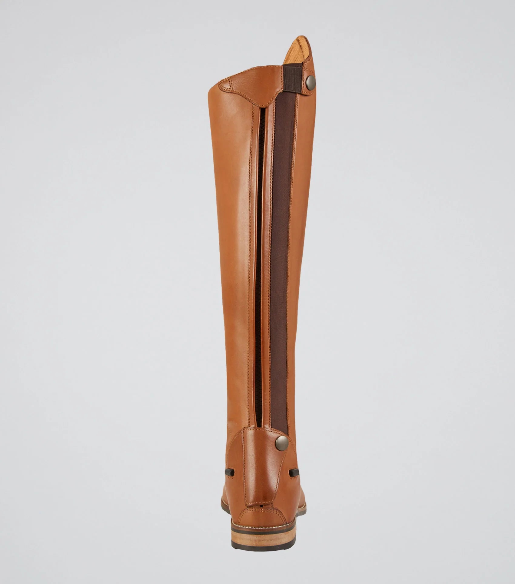 PREMIER EQUINE Maurizia Cognac Leather Riding Boot - Back View | Ladies Tall Lace Front Boots from Equiflair