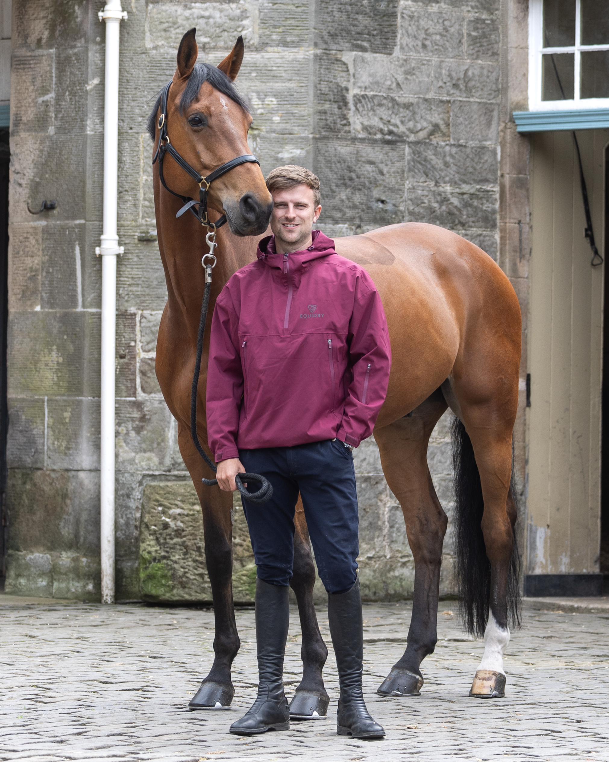EQUIDRY Men's Storm Smock Burgundy