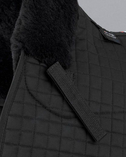 Premier Equine Merino Wool Black Saddle Pad GP/Jump Numnah | Equestrian Gear