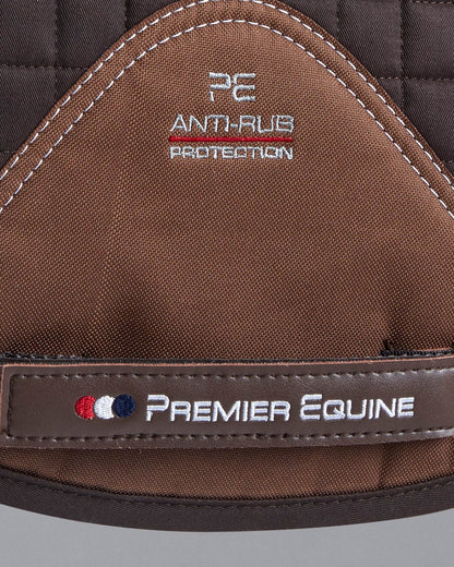 Premier Equine Merino Wool Saddle Pad - GP/Jump Numnah, Brown. Anti-Rub Protection Horse Riding Equipment