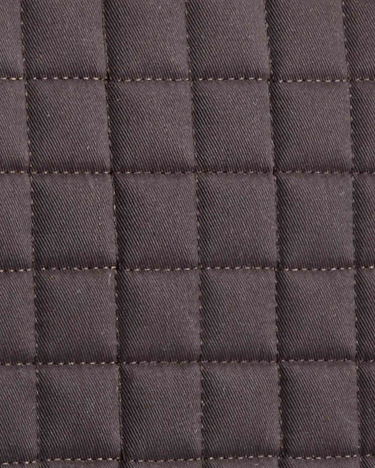 Merino Wool Saddle Pad GP/Jump Numnah - Brown Quilted Pattern, Horse Riding Equipment