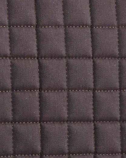 Merino Wool Saddle Pad GP/Jump Numnah - Brown Quilted Pattern, Horse Riding Equipment