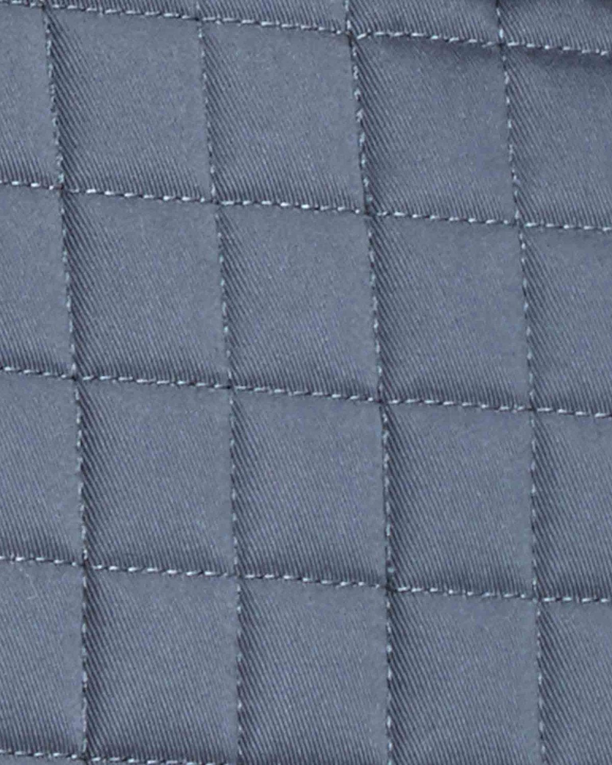 Quilted Merino Wool Saddle Pad - Grey GP/Jump Numnah by Equiflair, Close Up of Texture and Stitching.
