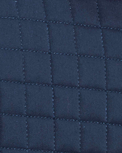 Quilted Navy Saddle Pad Detail - Premier Equine Merino Wool GP Jump Numnah for Horses