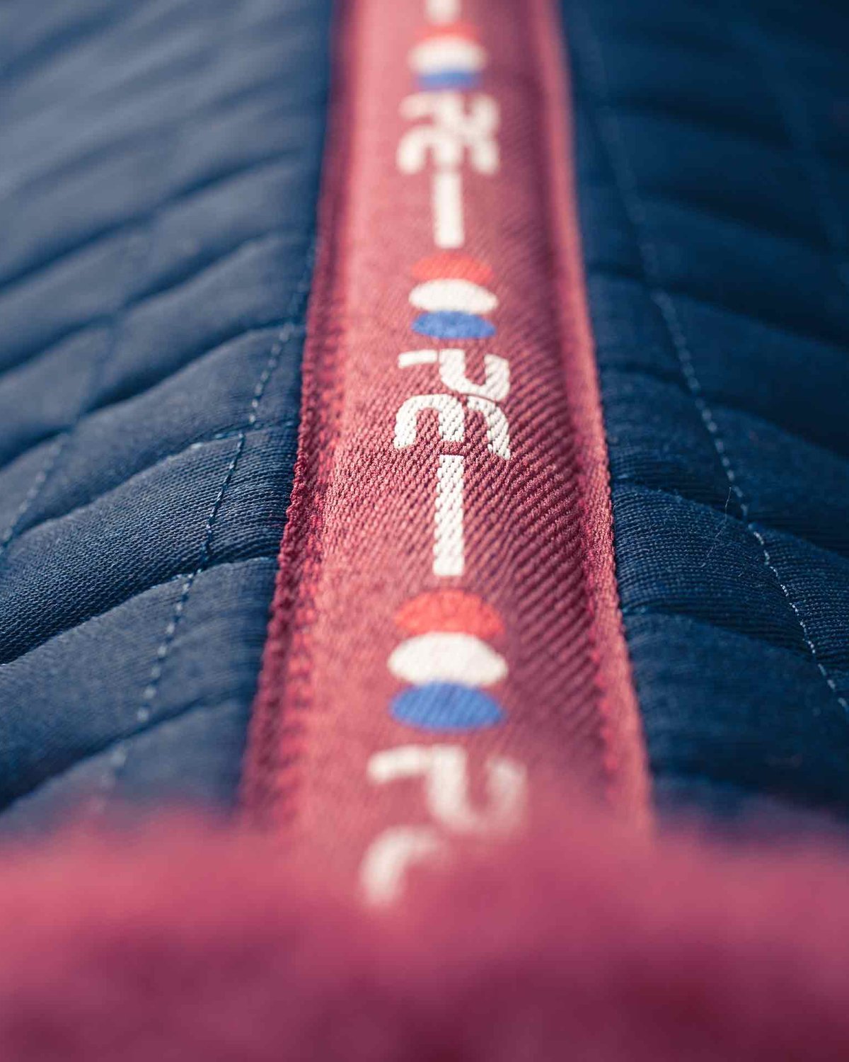 Premier Equine Merino Wool Saddle Pad - GP/Jump Numnah Navy/Burgundy