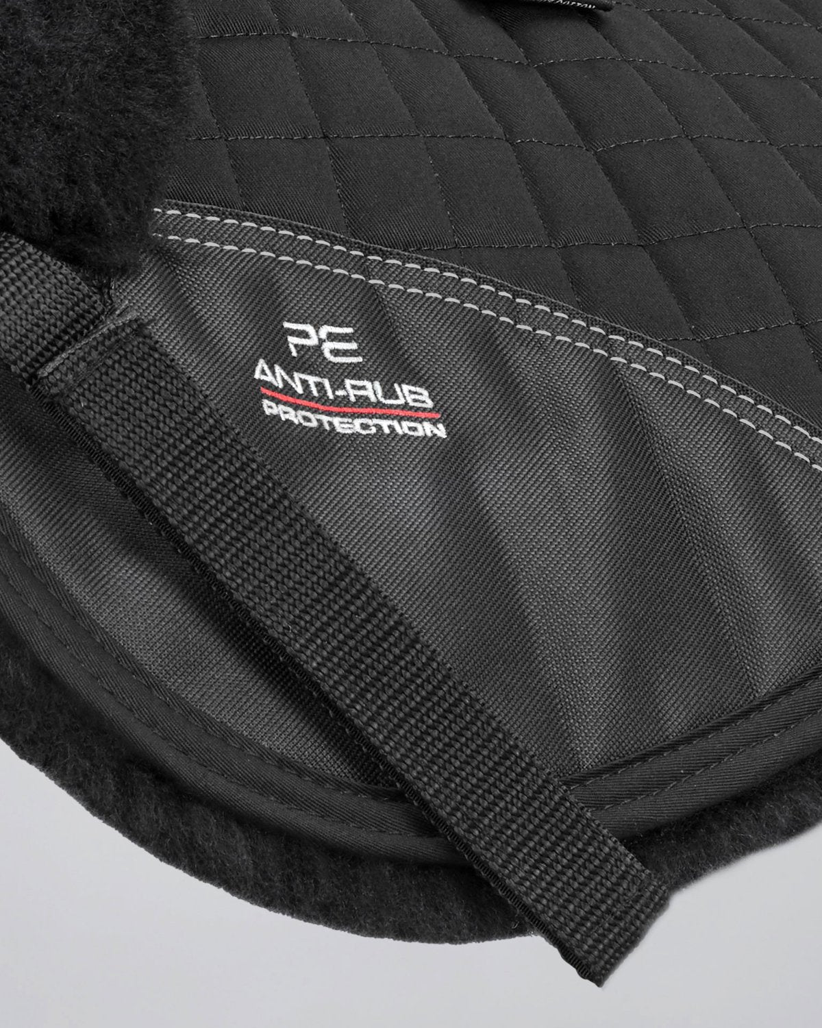 Premier Equine Merino Wool Saddle Half Pad - Black Anti-Rub Horse Riding Pad for Ultimate Comfort & Protection